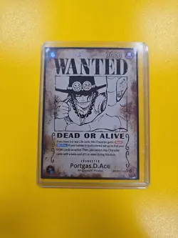 One Piece Portgas D. Ace OP13-119 Alternate Art Wanted ENGLISH Pre-Errata NM - Image 2