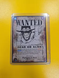 One Piece Portgas D. Ace OP13-119 Alternate Art Wanted ENGLISH Pre-Errata NM - Image 3