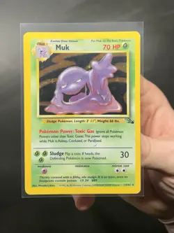Pokemon TCG Muk Holo card 13/62 Fossil 1999 - Rare WOTC - Image 1