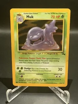 Muk Fossil 13/62 Holo Unlimited Rare 1999 Vintage WOTC Pokemon TCG Card - Image 1