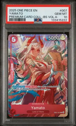 2025 ONE PIECE #007 PREMIUM CARD COLLECTION BEST SELECTION VOL 4 YAMATO PSA 10 - Image 1