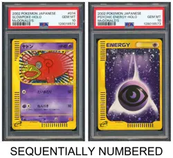 Pokemon PSA 10*2 Slowpoke & Psychic Energy Holo 2002 McDonald’s Promo Japanese - Image 1