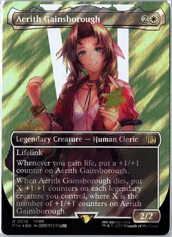 Aerith Gainsborough (Borderless) (Surge Foil) Foil R FIN 519 NM - Image 1