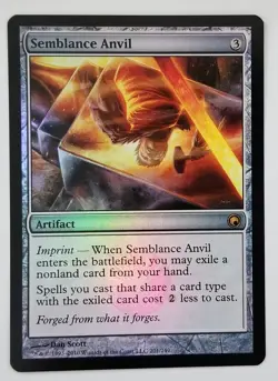 MTG Semblance Anvil Scars of Mirrodin 201/249 Foil Rare LP - Image 1