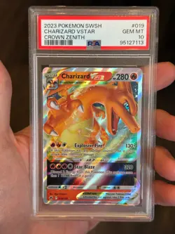 Pokemon 2023 Crown Zenith Charizard VSTAR Ultra Rare Card PSA 10 019/159 - Image 1