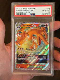 Pokemon 2023 Crown Zenith Charizard VSTAR Ultra Rare Card PSA 10 019/159 - Image 2