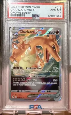 Pokemon 2023 Crown Zenith Charizard VSTAR Ultra Rare Card PSA 10 019/159 - Image 1