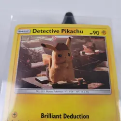 Detective Pikachu SM194 Cosmos Holo Sun & Moon Pokemon Near Mint Black Star - Image 4