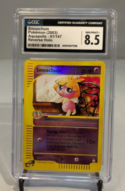 2003 Pokemon Smoochum 61/147 Aquapolis Reverse Holo CGC 8.5 - Image 1