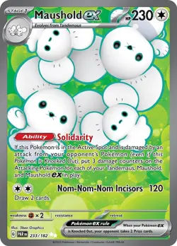 Maushold ex - 233/182 - Pokemon Paradox Rift Full Art Ultra Rare Card NM - Image 1