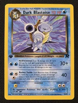 Pokemon TCG Dark Blastoise Team Rocket 20/82 Non-Holo Rare 1st Edition NM - Image 1