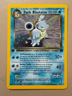 Pokemon TCG Dark Blastoise Holo Rare 1st Edition Team Rocket - Image 1