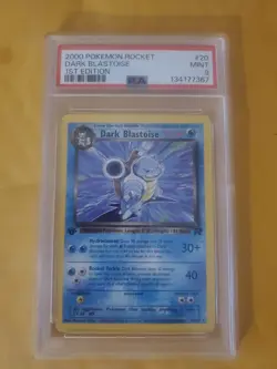Pokemon TCG Dark Blastoise Non-Holo Rare 1st Edition PSA 9 - Image 1
