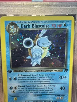 Pokemon TCG Dark Blastoise Holo Rare 1st Edition PSA Mint 8 Swirl - Image 3