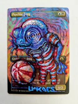 MTG FOIL ALTERED Psychic Frog #2 BY ORIGINAL ARTIST CHUCK LUKACS - Image 1