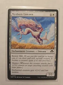 Nyxborn Unicorn - Modern Horizons 3 - LP - MTG Magic - Common - Creature - Image 1