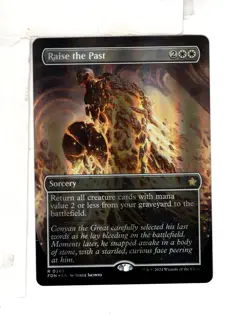 MTG SkeenAB Raise the Past BORDERLESS MANA FOIL from FDN. NM. - Image 1