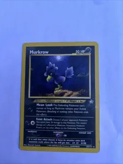 Pokemon TCG Murkrow Neo Genesis 24/111 Rare Non-Holo Card - Image 1