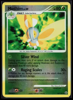 Mothim 33/132 Rare Secret Wonders Reverse Holo Pokemon Card - Image 1