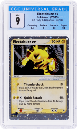 2003 Pokemon Ex Ruby and Sapphire Electabuzz Ex Holo #97 CGC 9 - Image 1