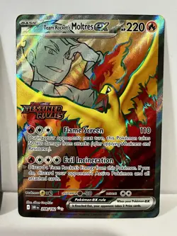 Pokemon TCG Team Rockets Moltres EX Destined Rivals Card 229/182 SIR Stamped Set - Image 4