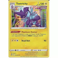 108/264 Toxtricity | Rare Holo Pokemon TCG Card Sword & Shield 8 Fusion Strike - Image 1