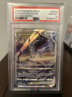 Pokemon TCG Glaceon VSTAR Galarian Gallery Crown Zenith Card GG40/GG70 PSA 10 - Image 4