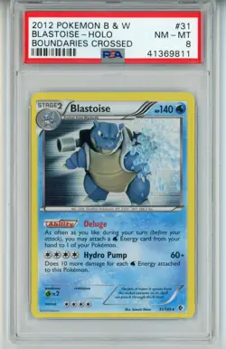 2012 POKEMON BOUNDARIES CROSSED BLASTOISE #31 HOLO FOIL PSA 8 NM #41369811 - Image 1