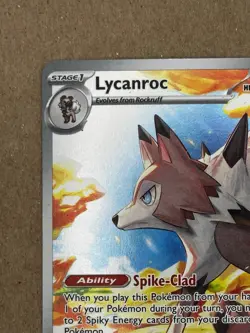 Pokemon TCG Lycanroc Illustration Rare Holo 166/159 Journey Together English Nm - Image 3