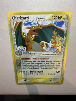 Charizard (Delta Species) 4/100 Crystal Guardians Holo Rare Pokemon MP HP - Image 3