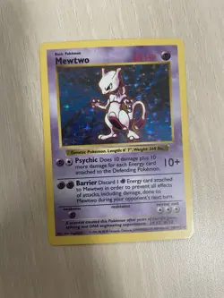 Pokemon TCG Mewtwo 010/102 Base Set (Shadowless) Holo Rare Vintage WOTC 1999 HP - Image 1
