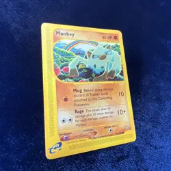 Mankey 92/147 Aquapolis Pokemon E Series Card Vintage 2002 Nintendo - Image 4