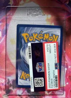 POKEMON PSA MISCUT Sleeping Mew GG#10 GRADED Crown Zenith TCG CARD !!NO HOLDER!! - Image 2