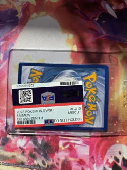POKEMON PSA MISCUT Sleeping Mew GG#10 GRADED Crown Zenith TCG CARD !!NO HOLDER!! - Image 4