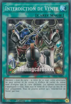 Yu-Gi-Oh! Interdiction de Vente : SR MP23-FR035 - Image 1