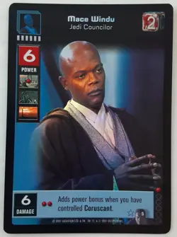 Mace Windu - Jedi Councilor REFLECTIONS FOIL [see pics] star wars young jedi ccg - Image 1
