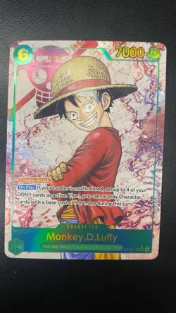 One Piece Monkey.D.Luffy OP13-118 Carrying on His Will Secret Rare Foil - Image 1