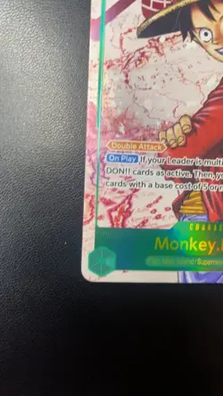 One Piece Monkey.D.Luffy OP13-118 Carrying on His Will Secret Rare Foil - Image 2