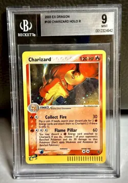 Pokemon 2003 EX Dragon Charizard 100/97 Holo BGS 9 Mint English - Image 2