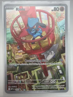 Pokemon Riolu (10/20) Mega Evolution Promo NM HOLO - Image 1