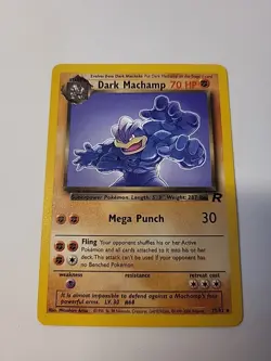 Pokemon Card - Dark Machamp Team Rocket 27/82 Rare MP - Image 1