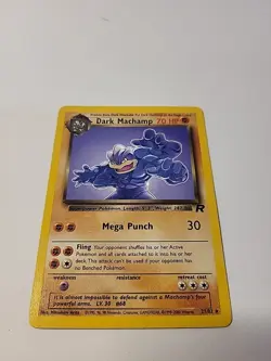 Pokemon Card - Dark Machamp Team Rocket 27/82 Rare MP - Image 2