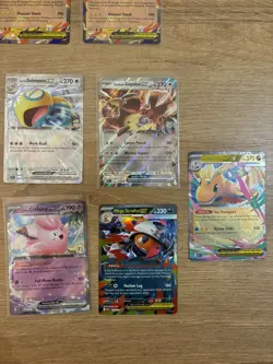 Ascended Heroes X9 EX Holo Rare Card Bundle Pokemon Mega Charizard Dragonite - Image 3