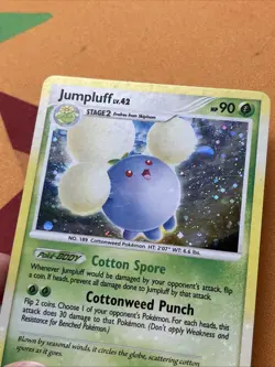 [Holo Bleed Error] Pokemon Card Jumpluff Holo Rare (11/132) DP Secret Wonders LP - Image 2