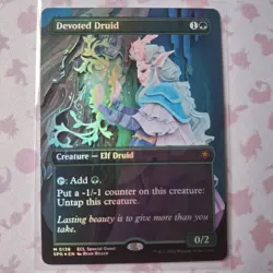 MTG Devoted Druid 138 FOIL Borderless Lorwyn Eclipsed Special Guests - NM - Image 1