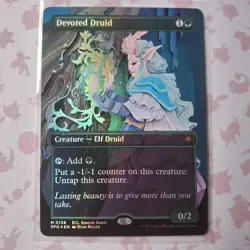MTG Devoted Druid 138 FOIL Borderless Lorwyn Eclipsed Special Guests - NM - Image 2