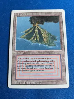 Volcanic Island 1x MtG Revised SP/NM GORGEOUS **See Pictures!** - Image 1