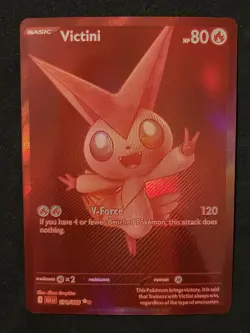 Victini 171/086 Pokemon BLK Black Bolt Red BWR Holo English NM - Image 1