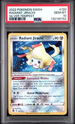 PSA 10 RADIANT JIRACHI 120/195 SILVER TEMPEST POKEMON ✨ - Image 1