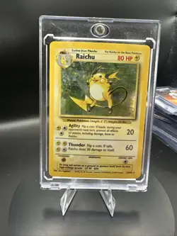Pokemon Base Set - Raichu 14/102 MP WoTC HOLO Card Fossil/Jungle/1999/Rare - Image 1